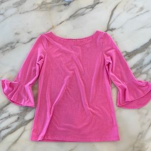 Lilly Pulitzer bell sleeve top XS in hot pink